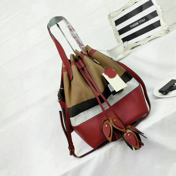 Burberry Canvas check bucket bag-309