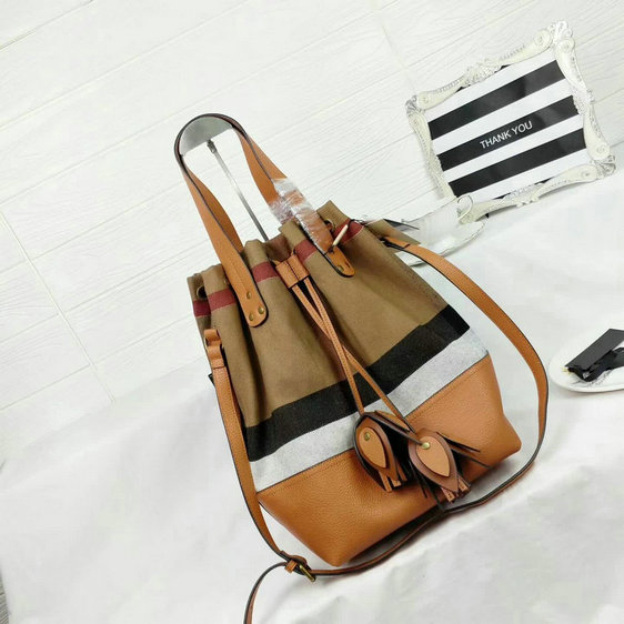 Burberry Canvas check bucket bag-310