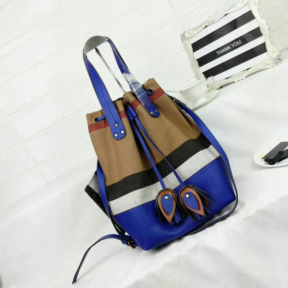 Burberry Canvas check bucket bag-311
