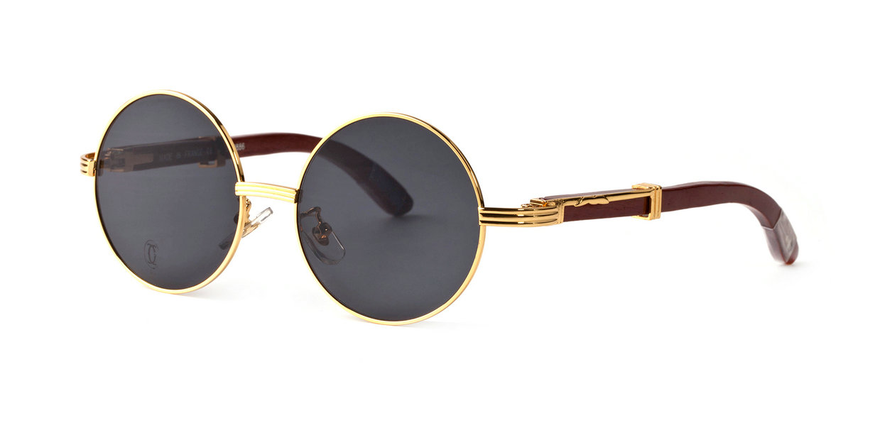 Wholesale Cartier Round Sunglasses Frames Sale-602