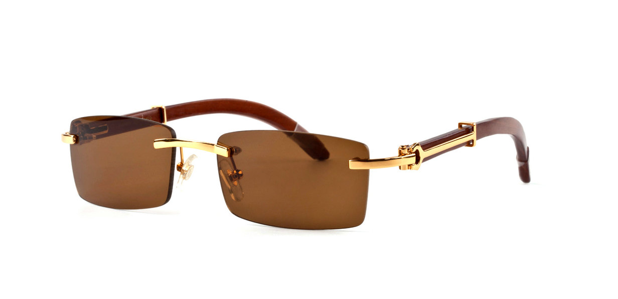 Wholesale Cartier Wood Frame Optical Glasses For Cheap-644