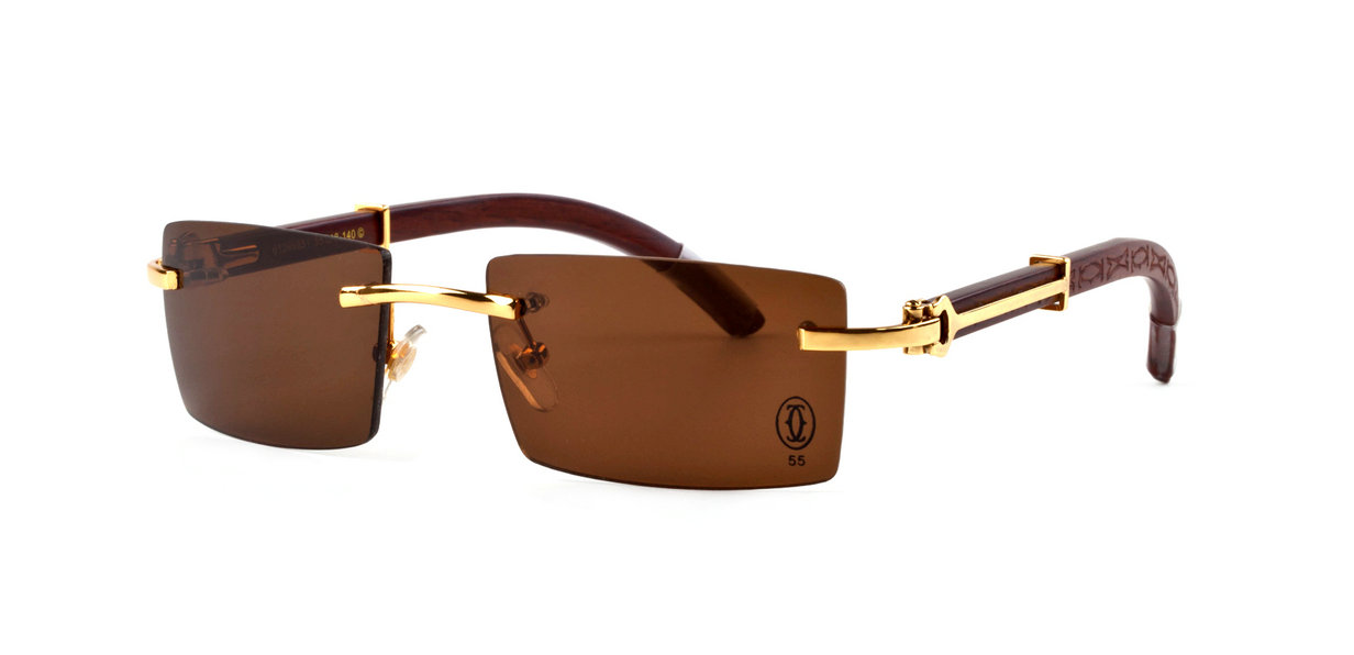 Wholesale Replica Cartier Wood Frame Optical Glasses For Cheap-645