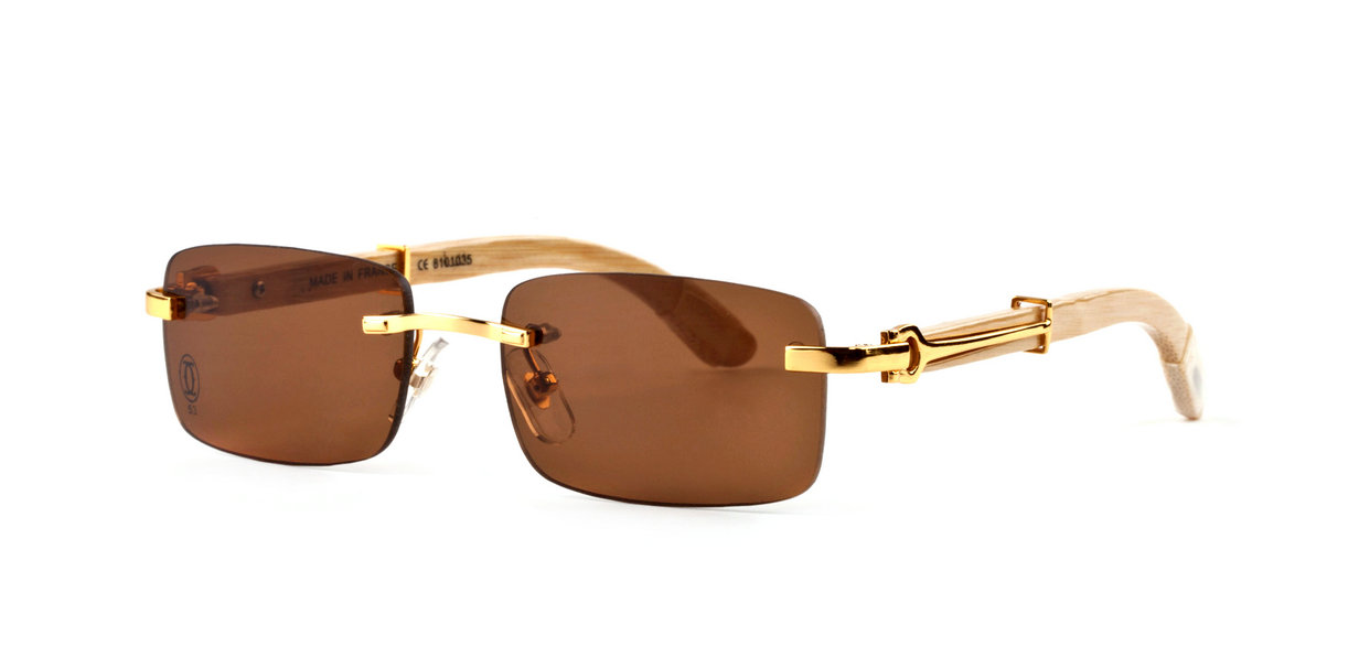 Wholesale Cartier Bamboo Frame Optical Glasses For Cheap-649