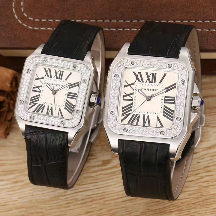 Wholesale Designer Cartier Couple Watches for Cheap-373