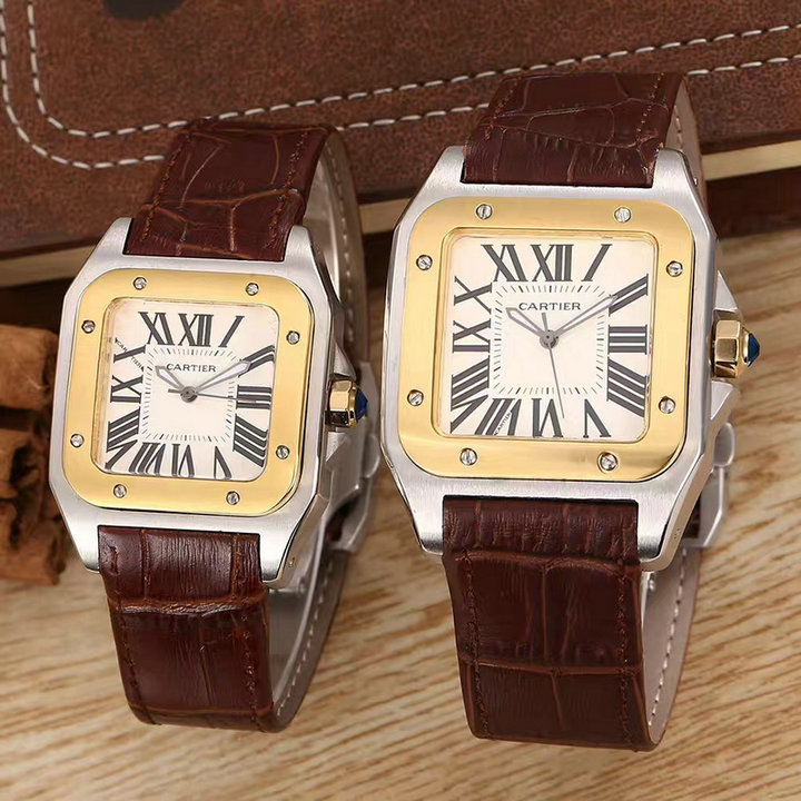 Wholesale Fake Cartier Couple Watches for Cheap-379