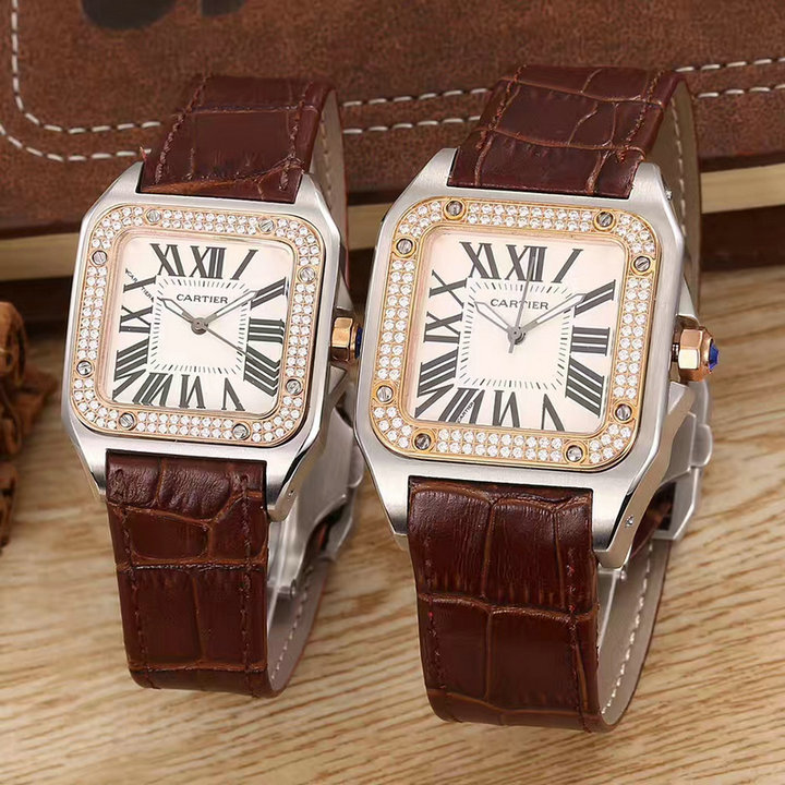 Wholesale Knockoff Cartier Couple Watches for Cheap-383