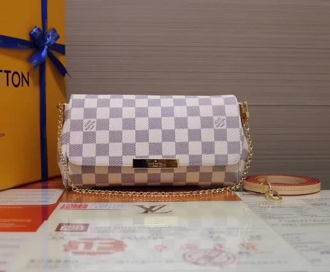 Wholesale Cheap Louis Vuitton FAVORITE MM Damier Azur Canvas N41275 bags for Sale-063