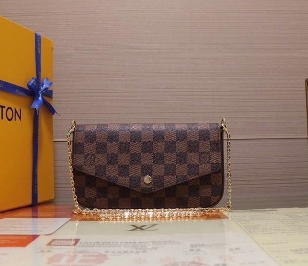 Wholesale Cheap Louis Vuitton Pochette Felicie Damier Ebene N63032 bags for Sale-064