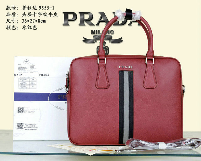 Wholesale Prada Briefcases Mens Bags-023