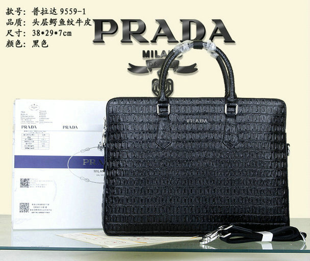 Wholesale Prada Briefcases Mens Bags-026