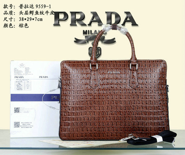 Wholesale Prada Briefcases Mens Bags-028