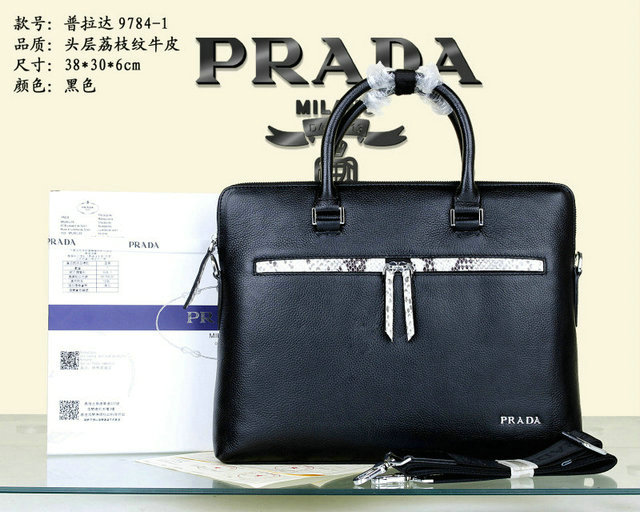 Wholesale Prada Briefcases Mens Bags-034
