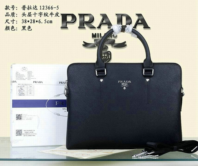 Wholesale Prada Briefcases Mens Bags-035