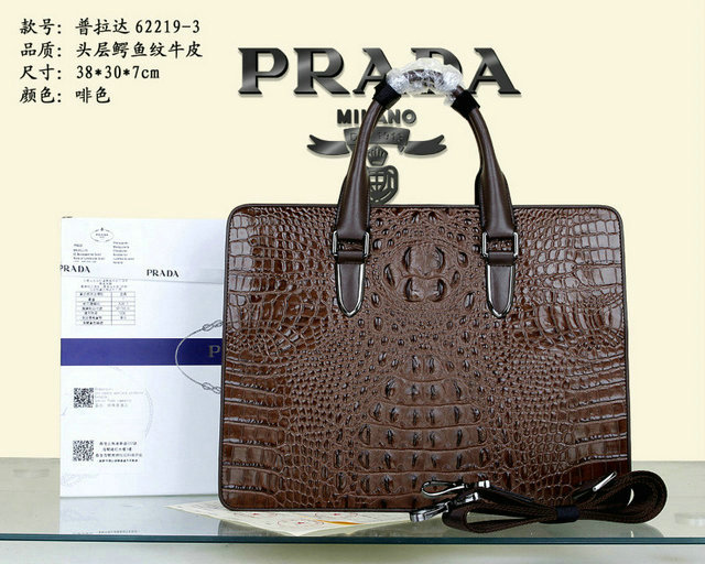 Wholesale Prada Briefcases Mens Bags-040