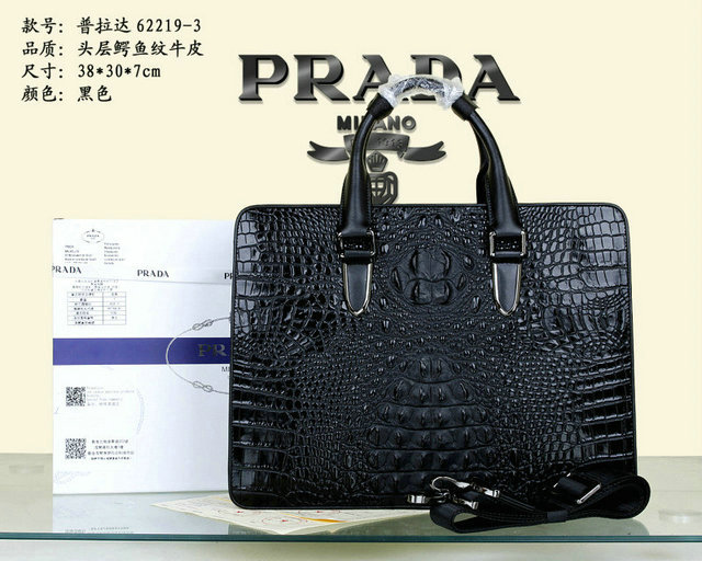 Wholesale Prada Briefcases Mens Bags-041
