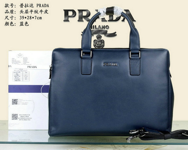 Wholesale Prada leather Briefcases Bags-071