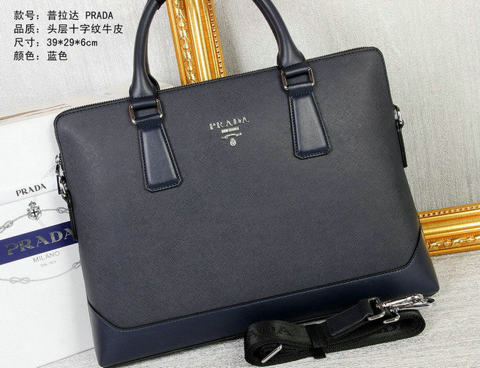 Wholesale Prada leather Briefcases Bags-072