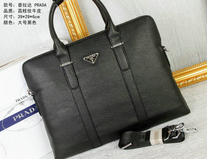 Wholesale Prada leather Briefcases Bags-080
