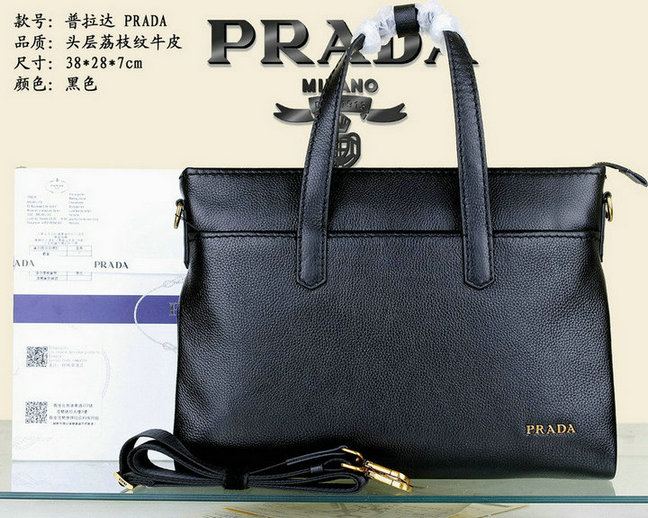 Wholesale Prada leather Briefcases Bags-082