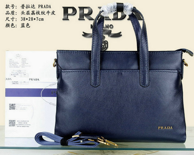 Wholesale Prada leather Briefcases Bags-083