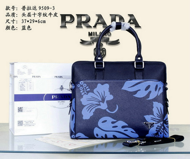 Wholesale Prada leather Briefcases Bags-088