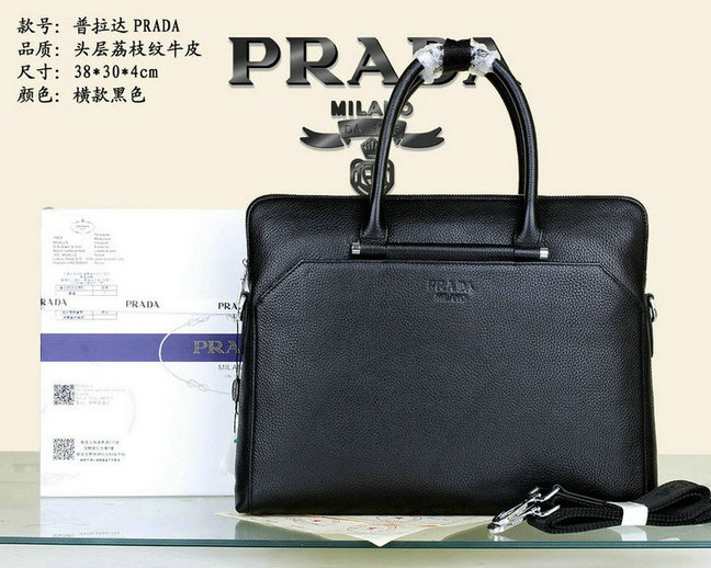 Wholesale Prada leather Briefcases Bags-092