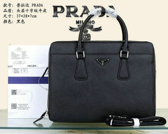 Wholesale Prada leather Briefcases Bags-093