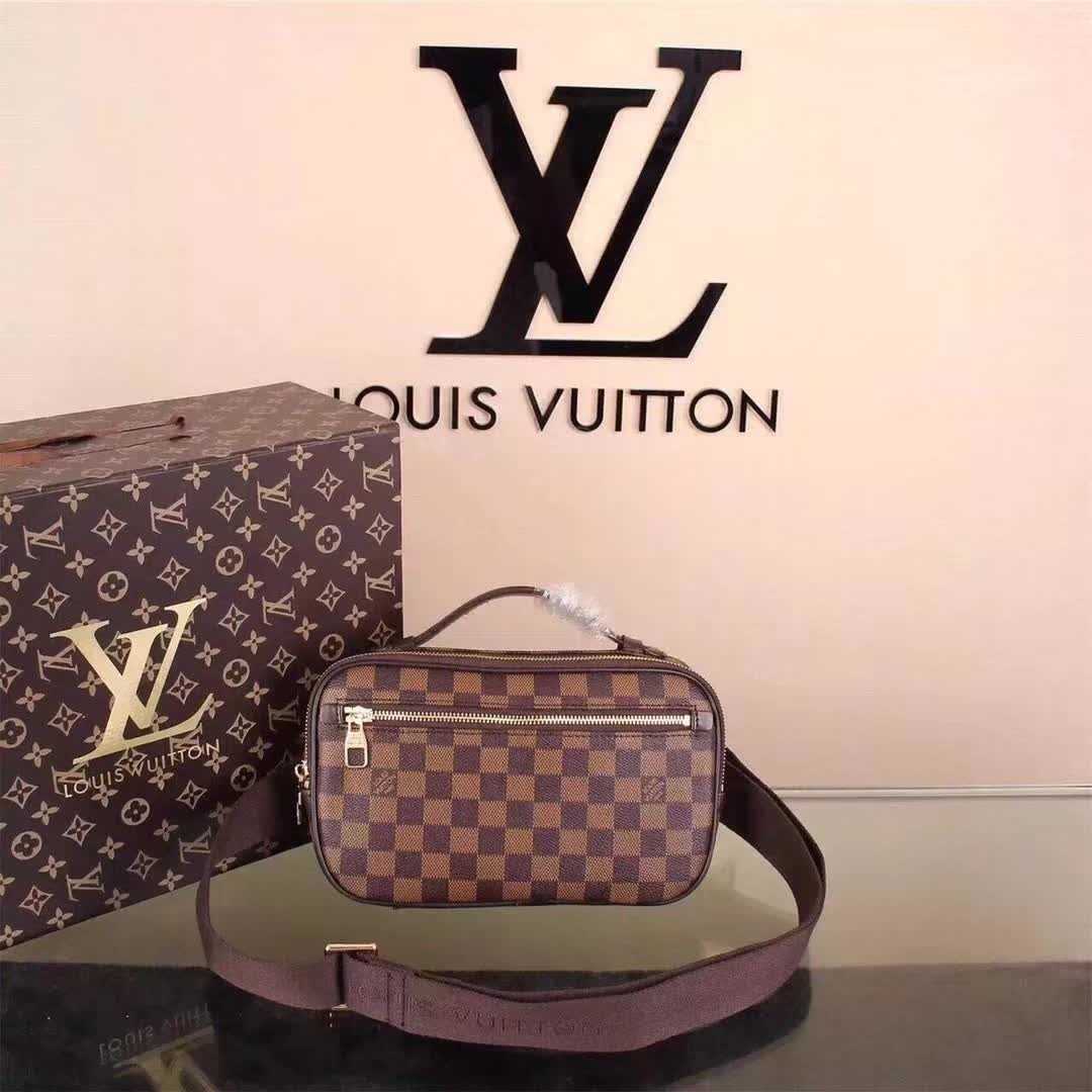 Wholesale Cheap Louis Vuitton Damier Graphite Ambler Waist Bag